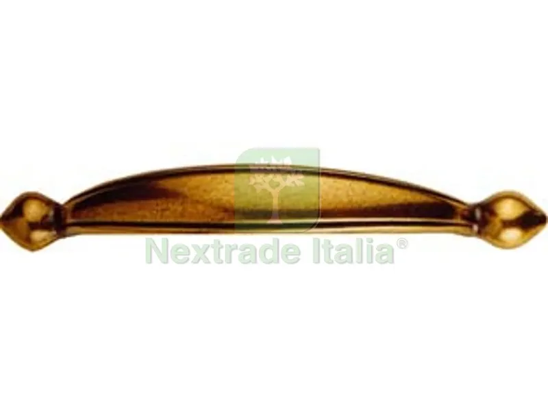 5PZ Maniglie per Mobili Fisse MOD.15114 in Zama Anticata - mm. 99x14h. - interfori mm.64 — Maniglie e pomelli — rif. FERX.FER107440