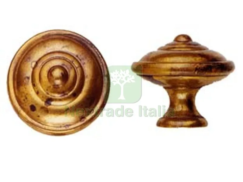 5PZ Pomoli per Mobili MOD.24499 in Ottone Anticato - ? mm. 25 — Maniglie e pomelli — rif. FERX.FER107556
