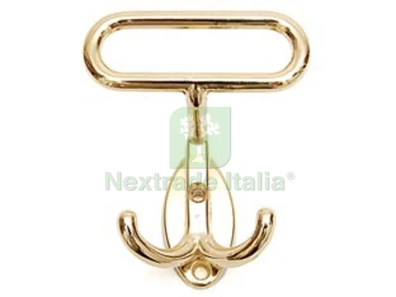 10PZ Portabiti Leonzio in Metallo Oro - cm.7x8h. interfori cm.2,5 — Casalinghi e organizzazione — rif. FERX.FER108041