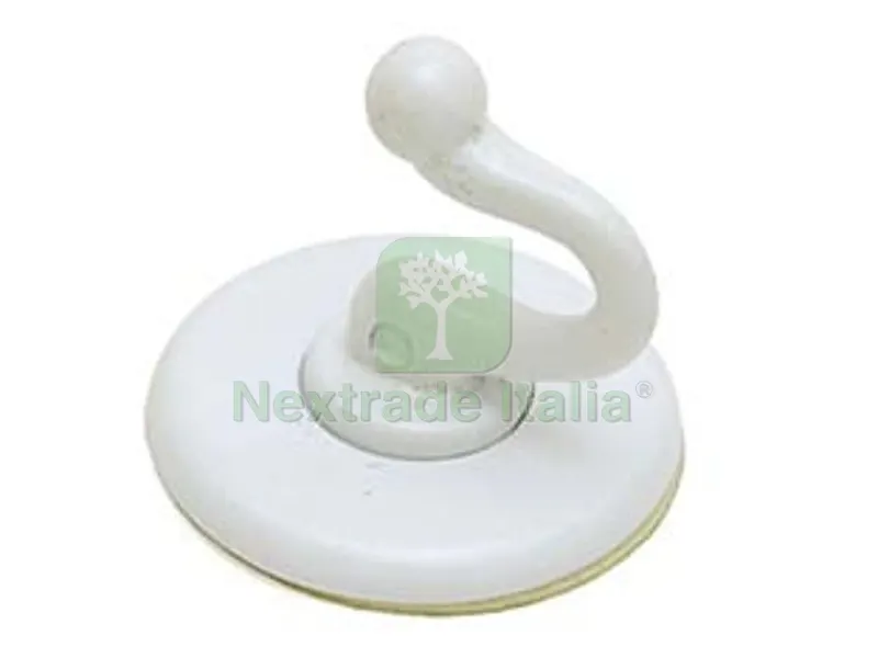 20PZ Ganci Adesivi Smeraldo Bianchi - ? mm.36 — Ferramenta per legno e mobili — rif. FERX.FER108270