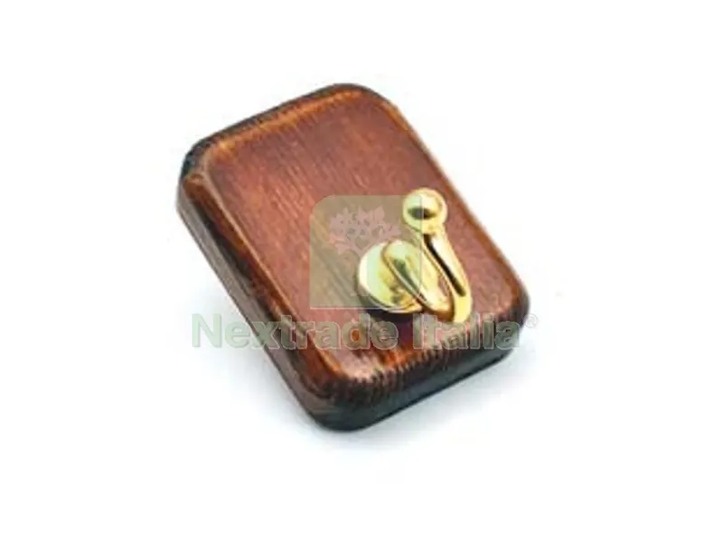 10PZ Ganci Adesivi Legno Noce 1 Posto - mm.40x60h. — Ferramenta per legno e mobili — rif. FERX.FER108324