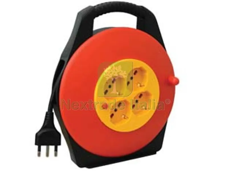 Avvolgicavo Elettrico 4 Prese Schuko Bipasso MT.10 - mt.10 — Cavi e fili — rif. FERX.FER108843 Avvolgicavo Elettrico 4 Prese Schuko Bipasso MT.10 - mt.10 — Cavi e fili — rif. FERX.FER108843