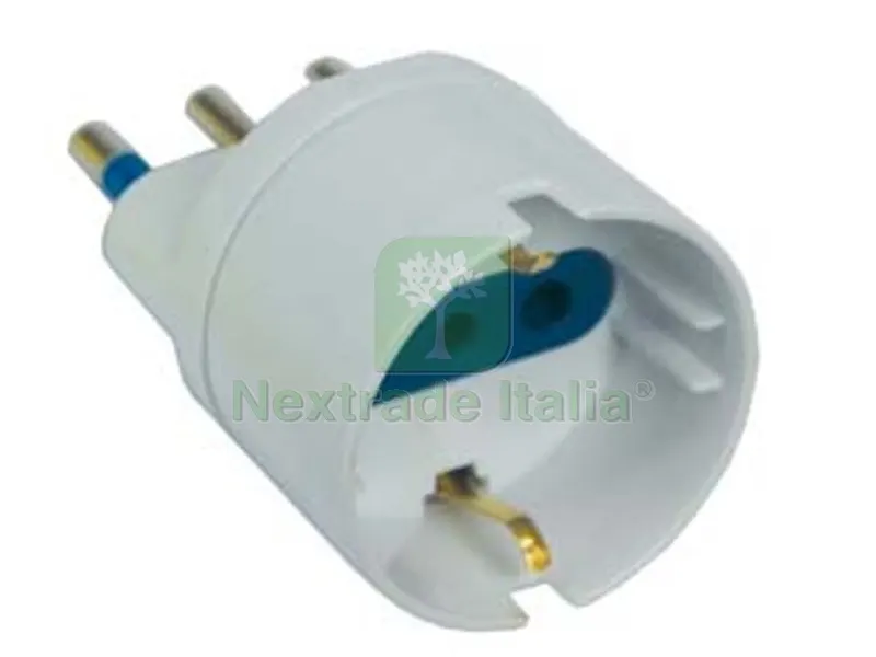 20PZ ADATTATORE 2P+T CON PRESA SCHUKO BIANCA - spina 16A bianco — Interruttori e prese — rif. FERX.FER109161 20PZ ADATTATORE 2P+T CON PRESA SCHUKO BIANCA - spina 16A bianco — Interruttori e prese — rif. FERX.FER109161