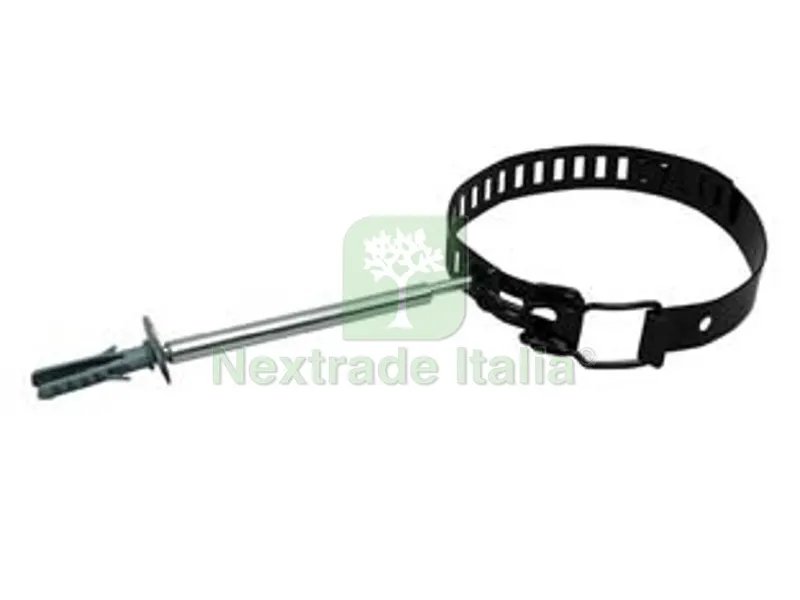 10PZ Collari Fermatubo per Stufe Smaltato Nero - ? cm.10/15 regolabile con tassello ? mm.8x40 — Tasselli e ancoraggi — rif. FERX.FER272476