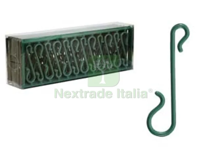 6BLISTER GANCI PER SFERE - cm.4 - verdi — Casalinghi e organizzazione — rif. FERX.FER113748