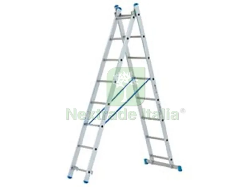 Scala Stilo Alluminio Doppia/Estensibile GR EN 131 - 2x9 gr. cm.258-426h. Kg.11 base cm.86 (SL260-2) — Utensili muratura — rif. FERX.FER114363