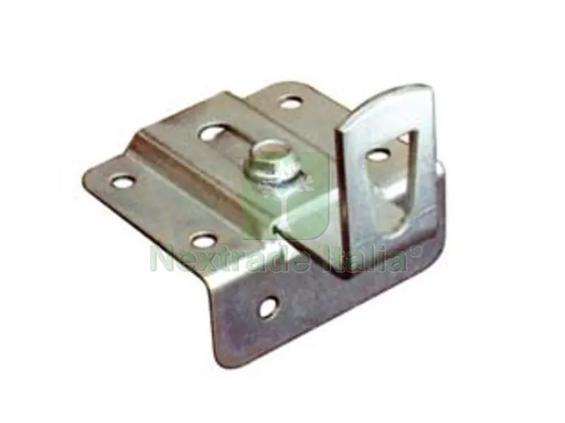 100PZ ATTACCAGLIE REGOLABILI CON ASOLA PER BARRA APPENDIPENSILI - mm.45x55 — Ferramenta per legno e mobili — rif. FERX.FER115483