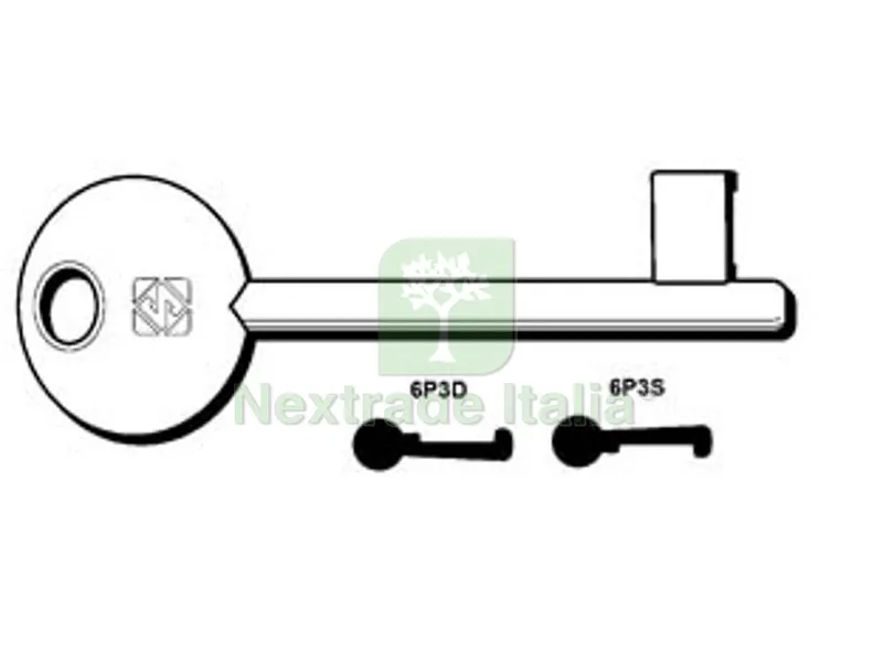 5PZ chiavi patent passepartout bonaiti, , mp - 6p3d dx (ex 5012) — Serrature e cilindri — rif. FERX.FER115636