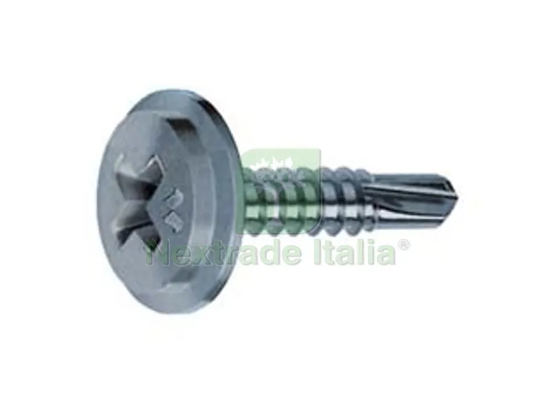 500PZ VITI AUTOPERFORANTI TESTA PIATTA E LARGA ACCIAIO ZINCATO BIANCO - ? mm.4,8x25 — Viti — rif. FERX.FER115995 500PZ VITI AUTOPERFORANTI TESTA PIATTA E LARGA ACCIAIO ZINCATO BIANCO - ? mm.4,8x25 — Viti — rif. FERX.FER115995
