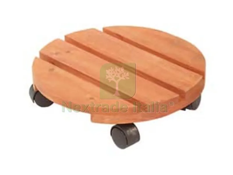 2PZ PORTAVASO IN LEGNO CON RUOTE - ? cm.25 — Vasi e fioriere — rif. FERX.FER116749 2PZ PORTAVASO IN LEGNO CON RUOTE - ? cm.25 — Vasi e fioriere — rif. FERX.FER116749