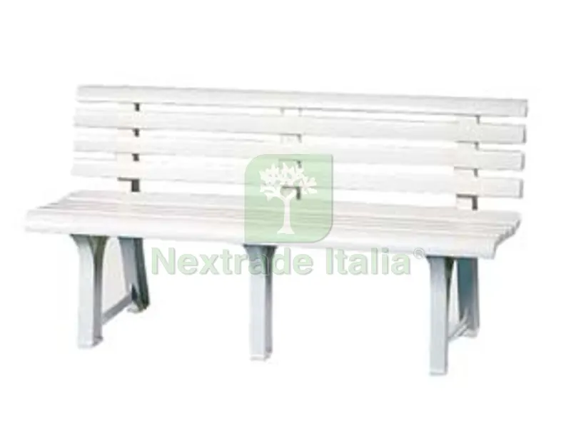 Panchina da Giardino "orchidea" Bianca - cm.49x145x74h. - peso kg.9,5 — Arredo giardino — rif. FERX.FER117470
