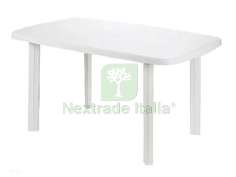 Tavolo da Giardino "faro" Bianco CM.135X82X72H. - cm.137x85x72h. - peso kg.9,5 — Arredo giardino — rif. FERX.FER117500