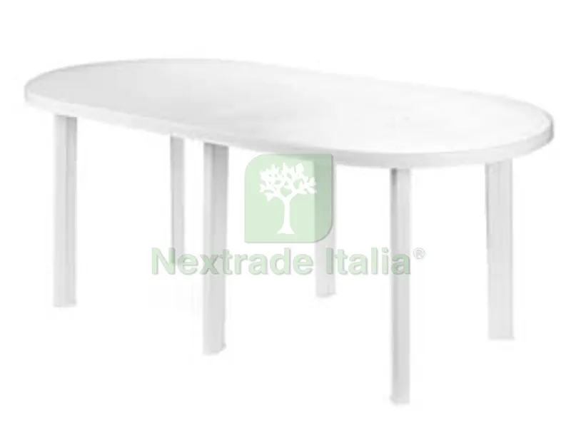 Tavolo da Giardino "tavolo 180" Bianco CM.181X90X72H. - cm.181x90x72h. - peso kg.13,4 — Arredo giardino — rif. FERX.FER117517 Tavolo da Giardino "tavolo 180" Bianco CM.181X90X72H. - cm.181x90x72h. - peso kg.13,4 — Arredo giardino — rif. FERX.FER117517