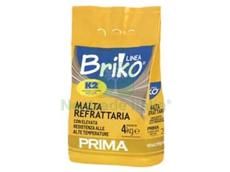 4PZ K2 Linea Briko Malta Refrattaria Grigia in Polvere - Kg.4 in busta — Cemento, malte e collanti edili — rif. FERX.FER117715 4PZ K2 Linea Briko Malta Refrattaria Grigia in Polvere - Kg.4 in busta — Cemento, malte e collanti edili — rif. FERX.FER117715