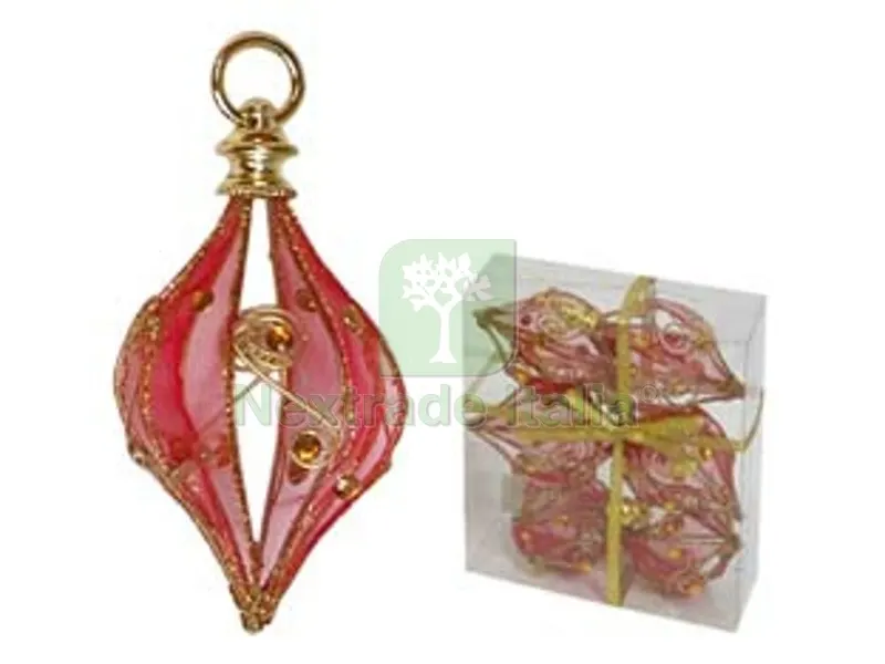 Sfere Ovali in Rete Colore Rosso - ? mm.60 in conf. pz.6 — Casalinghi e organizzazione — rif. FERX.FER121422 Sfere Ovali in Rete Colore Rosso - ? mm.60 in conf. pz.6 — Casalinghi e organizzazione — rif. FERX.FER121422
