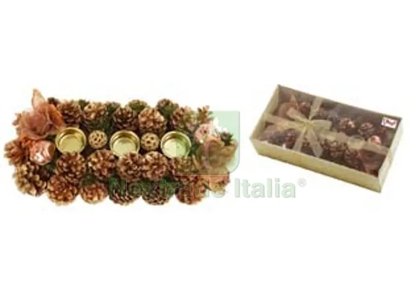 PORTACANDELE A 3 POSTI OVALE COLORE RAME E ORO — Casalinghi e organizzazione — rif. FERX.FER121668 PORTACANDELE A 3 POSTI OVALE COLORE RAME E ORO — Casalinghi e organizzazione — rif. FERX.FER121668