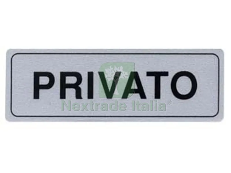 10PZ Targhetta Adesiva "privato" - cm.15x5h. — Protezione piante e sementi — rif. FERX.FER122009
