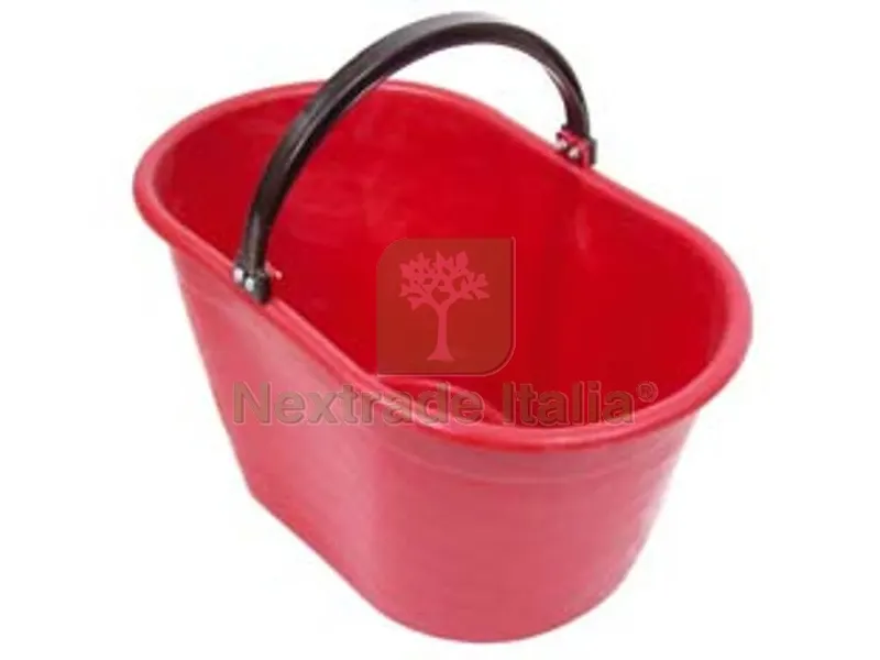 5PZ CESTA OVALE PER RACCOLTA MANICO PLASTICA LT.20 - capacit? lt.20, cm.54x34x23h. — Vasi e fioriere — rif. FERX.FER122108