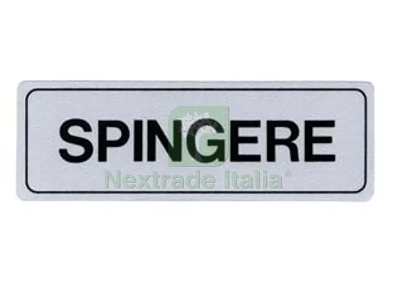 10PZ Targhetta Adesiva "spingere" - cm.15x5h. — Protezione piante e sementi — rif. FERX.FER122856