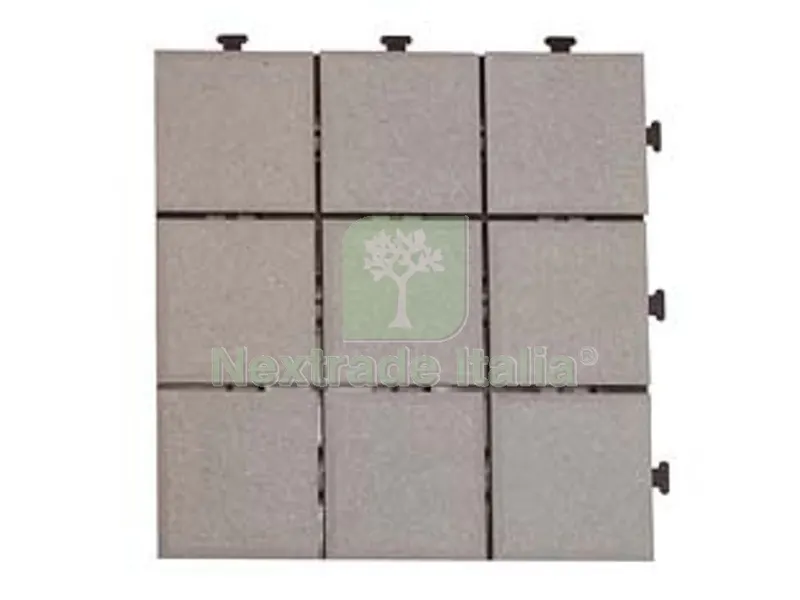 pavimento nibile ceramica grigio - cm.30x30x2,6 sto da 9 mattonelle — Isolanti e reti — rif. FERX.FER125147
