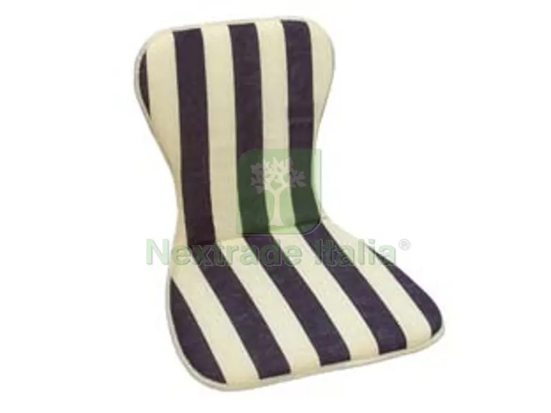 2PZ Cuscino Grecia a Righe Blu per Sedia Monoscocca Impilabile - cm.48x78h. spessore cm.3 — Arredo — rif. FERX.FER127851 2PZ Cuscino Grecia a Righe Blu per Sedia Monoscocca Impilabile - cm.48x78h. spessore cm.3 — Arredo — rif. FERX.FER127851
