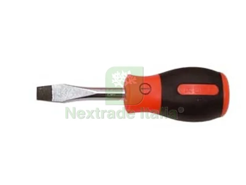 12PZ GIRAVITE NANO LAMA PIATTA A TAGLIO mm.6,5x45 in acciaio al chrome-vanadium molibdeno, punta nera magnetizzata, impugnatura ergonomica bimateriale — Cacciaviti e giraviti — rif. FERX.FER130080