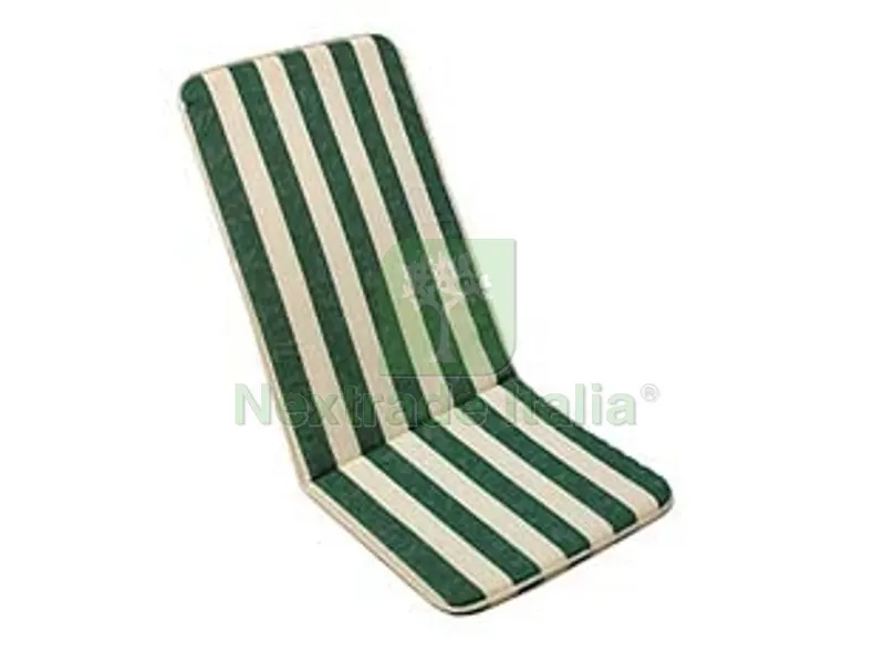 Cuscino Cipro a Righe Verdi per Sedia Ripiegabile - cm.48x110h. spessore cm.3 — Arredo — rif. FERX.FER130288 Cuscino Cipro a Righe Verdi per Sedia Ripiegabile - cm.48x110h. spessore cm.3 — Arredo — rif. FERX.FER130288