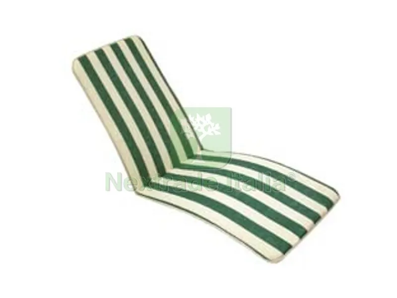 Cuscino Capri a Righe Verdi per Poltrona Pieghevole - cm.49x157h. spessore cm.3 — Arredo — rif. FERX.FER130301