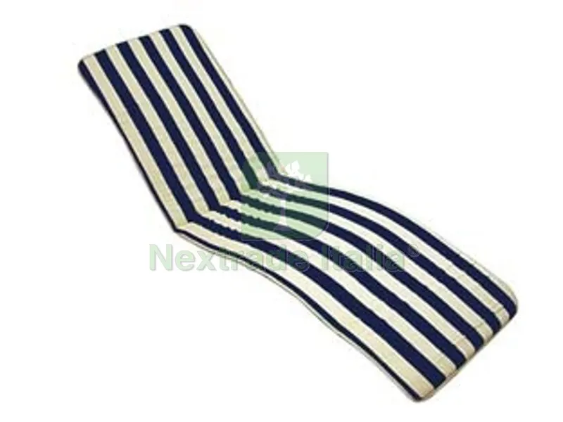 CUSCINO TENERIFE A RIGHE BLU PER LETTINO PIEGHEVOLE cm.58,5x189h. spessore cm.3 tessuto in cotone (adatto per cod.117456) righe bianco/blu — Tempo libero outdoor — rif. FERX.FER130318 CUSCINO TENERIFE A RIGHE BLU PER LETTINO PIEGHEVOLE cm.58,5x189h. spessore cm.3 tessuto in cotone (adatto per cod.117456) righe bianco/blu — Tempo libero outdoor — rif. FERX.FER130318