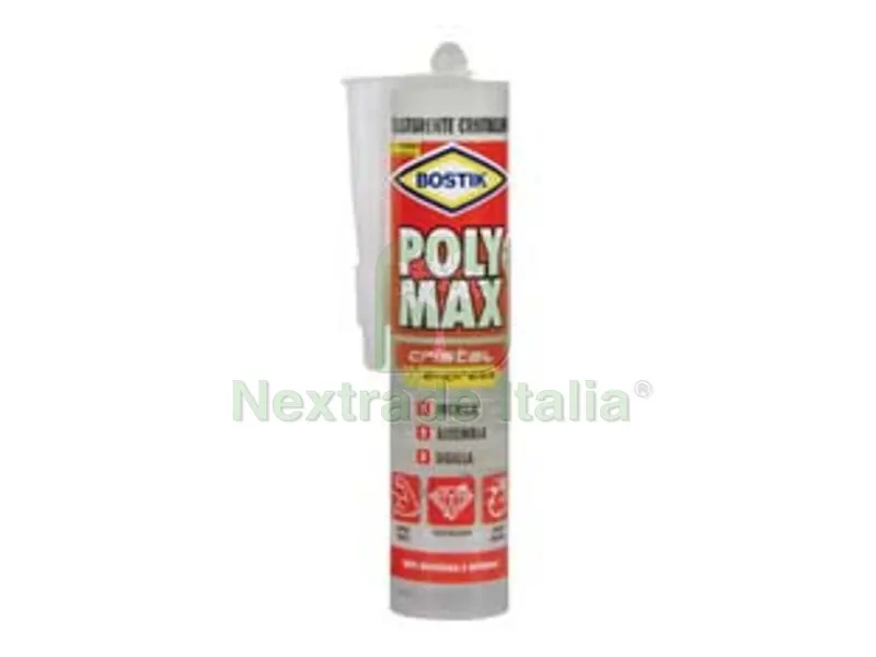 6PZ Polymax Original Express Trasparente Cristallino in Cartuccia - gr.300 in cartuccia — Misurazione e taglio manuale — rif. FERX.FER130691 6PZ Polymax Original Express Trasparente Cristallino in Cartuccia - gr.300 in cartuccia — Misurazione e taglio manuale — rif. FERX.FER130691