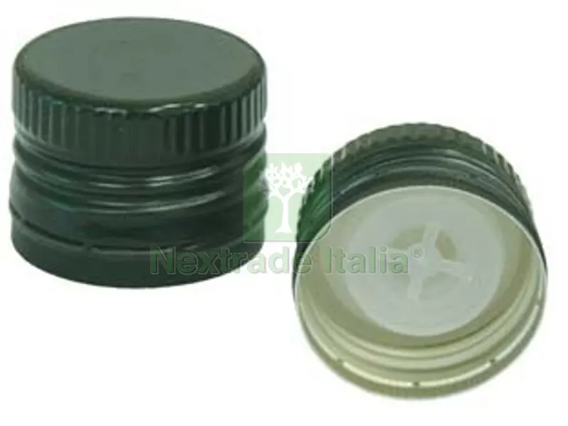100PZ Tappo in Metallo per Bottiglia Marasca MM.31,5 con Versatore - mm.31,5x24h. — Scarichi e sifoni — rif. FERX.FER133012