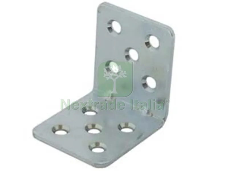 50PZ Lastrine di Giunzione Piegata AD Angolo Pesante Larghezza MM.40 - mm.45x45x40 — Piastre e angolari — rif. FERX.FER134217