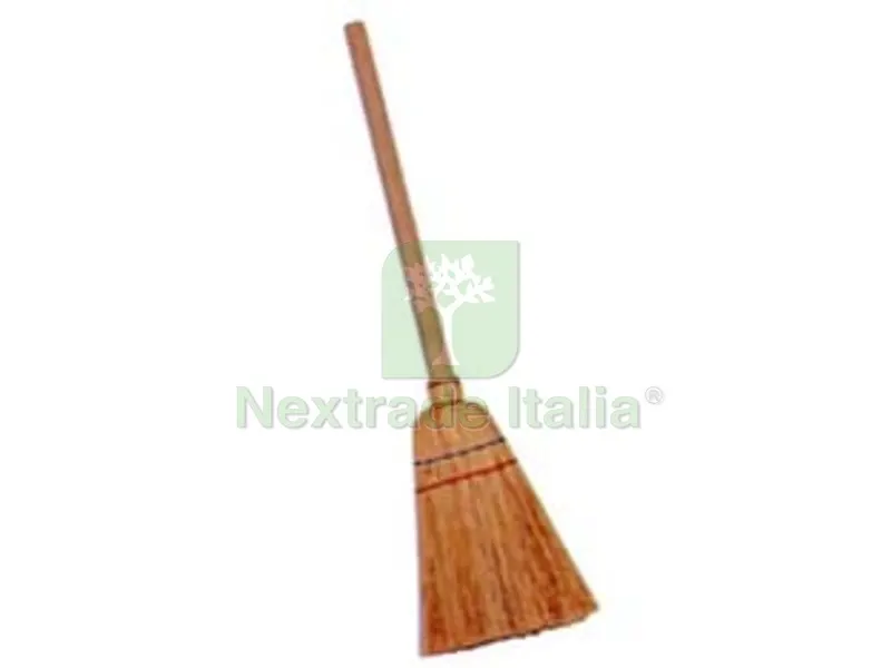 10PZ Scopetta Befanella di Saggina con Manico - cm.18x3x60h. — Casalinghi e organizzazione — rif. FERX.FER134989