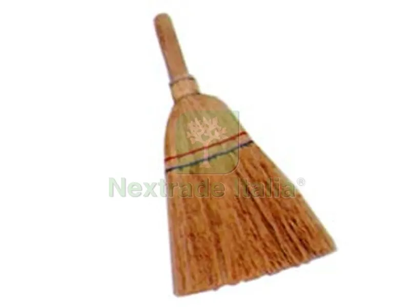 10PZ Scopetta Piattina di Saggina con Manichetto - cm.15x4x35h. — Casalinghi e organizzazione — rif. FERX.FER134996