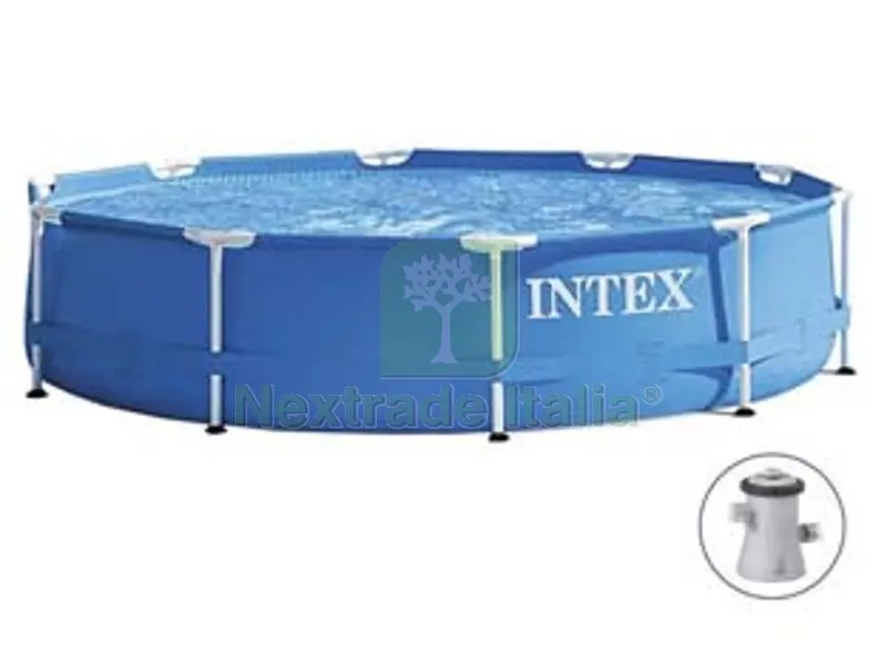 Piscina "metal Frame" Rotonda con Telaio Portante con Pompa CM.305X76H. - Capacit? LT.4485 - Peso KG.19,7 (28202) — Tempo libero outdoor — rif. FERX.FER136341