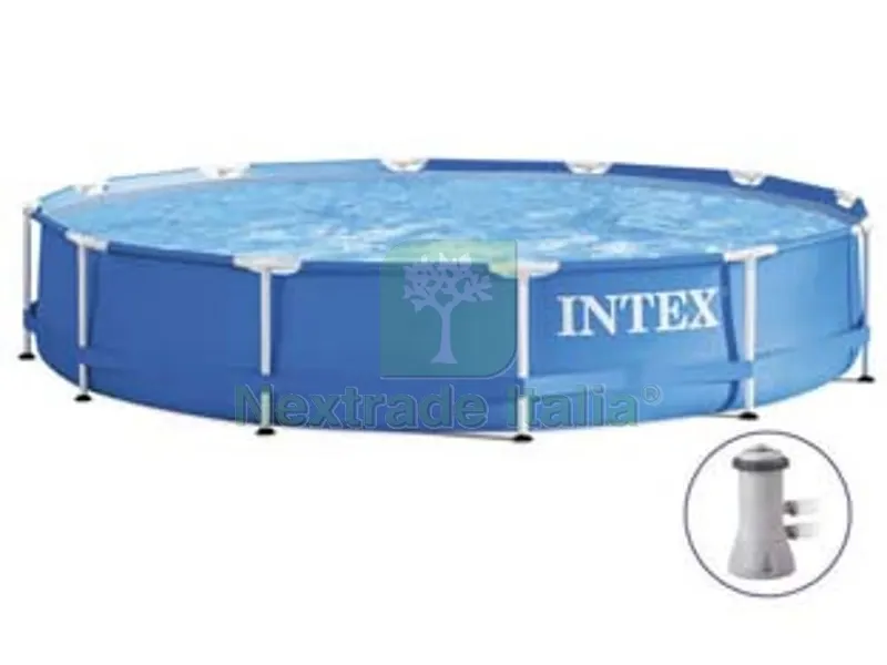 Piscina "metal Frame" Rotonda con Telaio Portante con Pompa CM.366X76H. - Capacit? LT.6503 - Peso KG.25,2 (28212) — Tempo libero outdoor — rif. FERX.FER136358 Piscina "metal Frame" Rotonda con Telaio Portante con Pompa CM.366X76H. - Capacit? LT.6503 - Peso KG.25,2 (28212) — Tempo libero outdoor — rif. FERX.FER136358