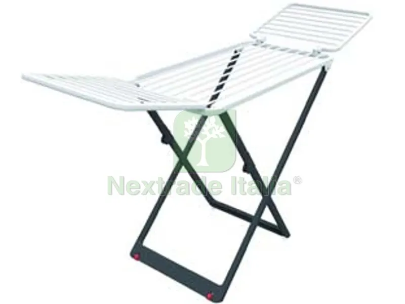 STENDIBIANCHERIA "PERLA" IN RESINA ULTRARESISTENTE CON RUOTE MT.20 - cm.190x54,5x90h. — Stendibiancheria e bucato — rif. FERX.FER136693