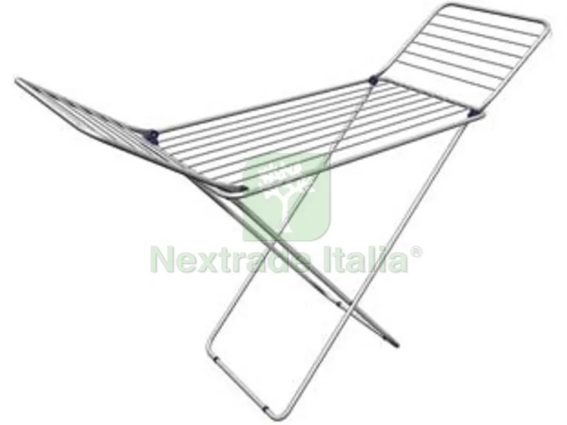 STENDIBIANCHERIA "MAGNIFICO" IN ACCIAIO INOX MT.20 - cm.172x55x93h. — Stendibiancheria e bucato — rif. FERX.FER136730