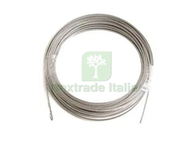 FUNE METALLICA IN ACCIAIO ZINCATO IN ROTOLINI - ? mm.2 in rotoli da mt.25, 49 fili — Fili, cavetti e catene metalliche — rif. FERX.FER139878 FUNE METALLICA IN ACCIAIO ZINCATO IN ROTOLINI - ? mm.2 in rotoli da mt.25, 49 fili — Fili, cavetti e catene metalliche — rif. FERX.FER139878