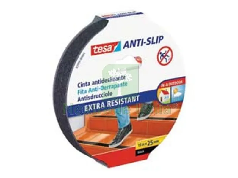2PZ NASTRO ANTISDRUCCIOLO 55587 mm.30h. in rotoli da mt.5 trasparente — Profili antiscivolo e gomma — rif. FERX.FER139076 2PZ NASTRO ANTISDRUCCIOLO 55587 mm.30h. in rotoli da mt.5 trasparente — Profili antiscivolo e gomma — rif. FERX.FER139076