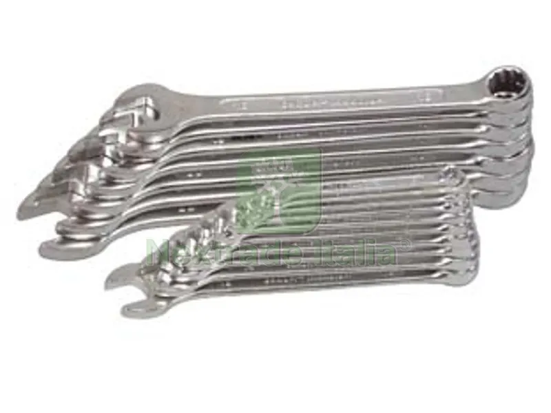 CHIAVE COMBINATA IN SERIE PROFESSIONALE - in serie pz.12 da 6x6 a mm.22x22 — Chiavi e bussole — rif. FERX.FER142144