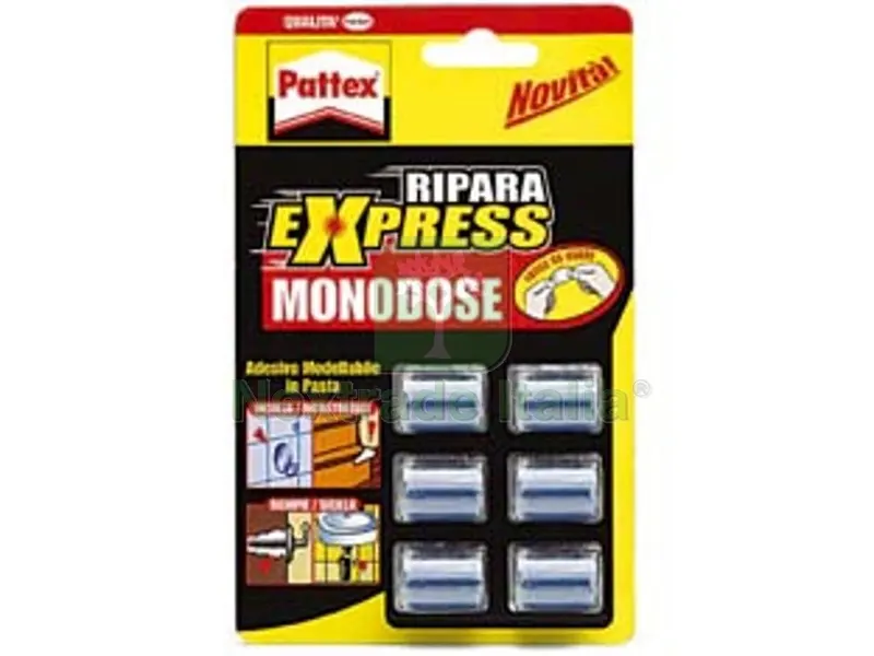 2BLISTER PATTEX RIPARA EXPRESS MONODOSE - gr.30 con 6 monodosi — Adesivi e sigillanti — rif. FERX.FER143400 2BLISTER PATTEX RIPARA EXPRESS MONODOSE - gr.30 con 6 monodosi — Adesivi e sigillanti — rif. FERX.FER143400