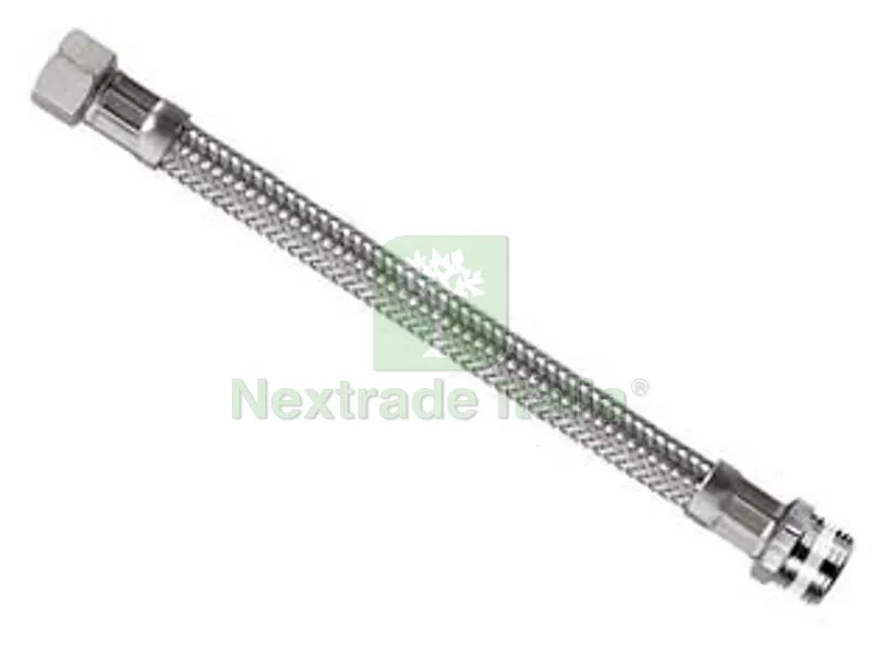 5PZ Flessibile Inox Parigi M1/2 - F3/8 "flexcore" - M 1/2" F 3/8" cm.25 — Flessibili e allacci — rif. FERX.FER144117