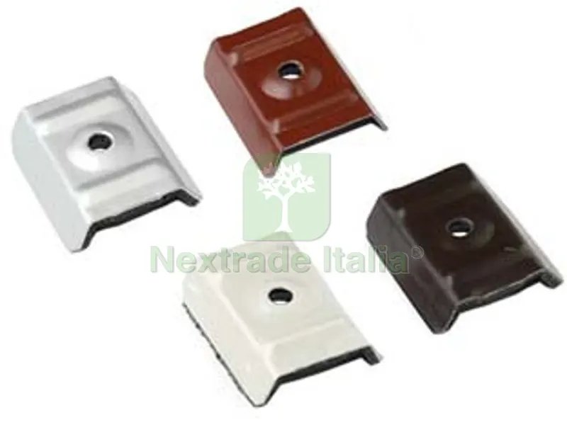 100PZ Cappellotto Coperture Gregate in Acciaio Zincato Greca MM.15-19 - mm.18/31x50x17 acciaio bianco RAL9002 — Minuteria metallica — rif. FERX.FER418560