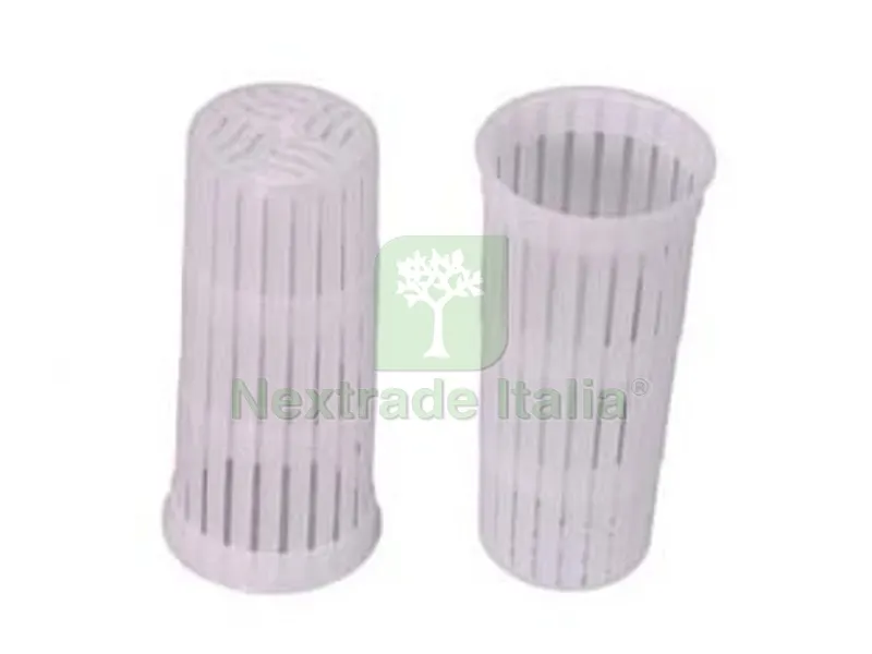 25PZ Formina Fuscella a Perdere per Ricotta GR.50 - ? superiore cm.3,5 - ? inferiore cm.3x8,5h. — Casalinghi e organizzazione — rif. FERX.FER144681