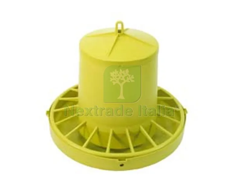 5PZ Mangiatoia Tramoggia Antispreco per Avicoli - Kg.12/15 di capienza misure ? cm.46x46h. — Mangimi e alimentazione — rif. FERX.FER144971