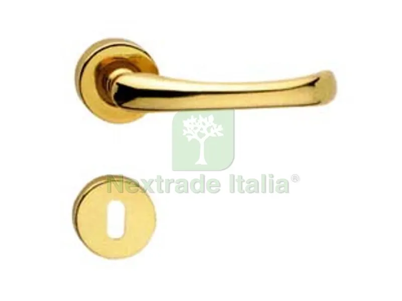 2PAIA Maniglia RIO con Rosetta in Ottone — Maniglie e pomelli — rif. FERX.FER145237
