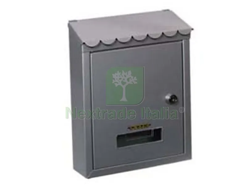 Cassetta Postale Media con Tetto e Chiave a Cilindro Grigia - cm.21x7x30h. - colore grigio — Serrature e cilindri — rif. FERX.FER145732
