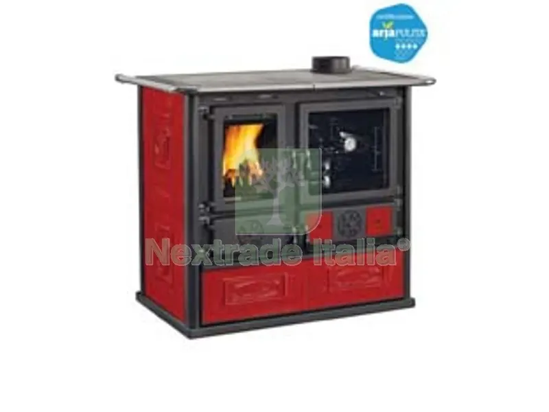 Cucina a Legna Rosa 5.0 VST 8,8 KW Liberty Bordeaux (conto Termico) - misure cm.103x65x85,1h. - peso Kg.183 — Sanitari e ceramiche — rif. FERX.FER145831 Cucina a Legna Rosa 5.0 VST 8,8 KW Liberty Bordeaux (conto Termico) - misure cm.103x65x85,1h. - peso Kg.183 — Sanitari e ceramiche — rif. FERX.FER145831