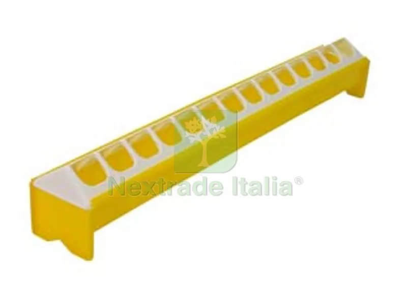 6PZ MANGIATOIA ABBEVERATOIO A BARRETTA PER PULCINI - cm.50x7,4x8h. — Mangimi e alimentazione — rif. FERX.FER145909